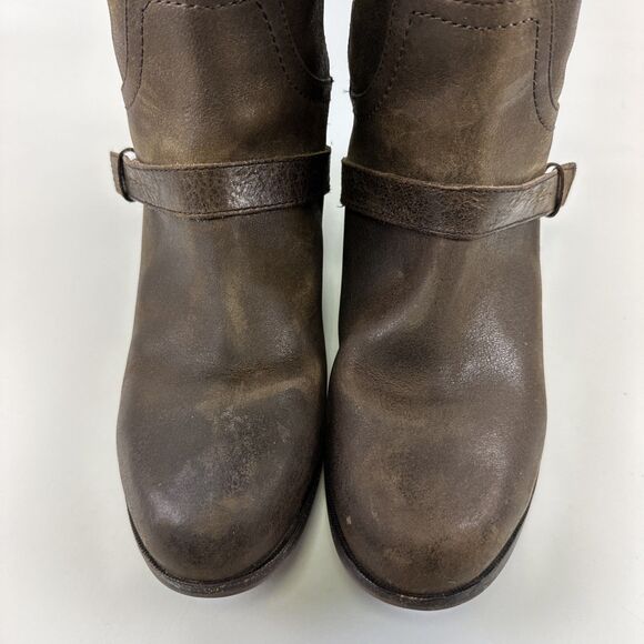 UGG Channing II Boot Dark Brown Leather Pull On 1004509 Equestrian Womens 9.5 - Picture 4 of 16